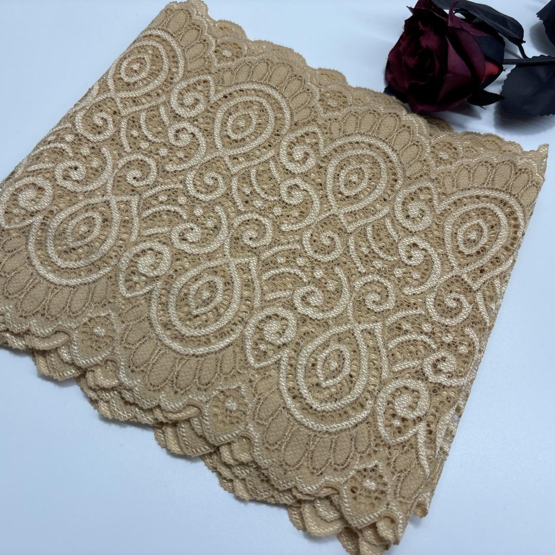 

Эластичное кружево шириной 18,5 см, кружевная отделка для шитья своими руками для нижнего белья, бюстгальтера, трусов, платья, домашнего декора 1 meter x 18.5 cm бежевый