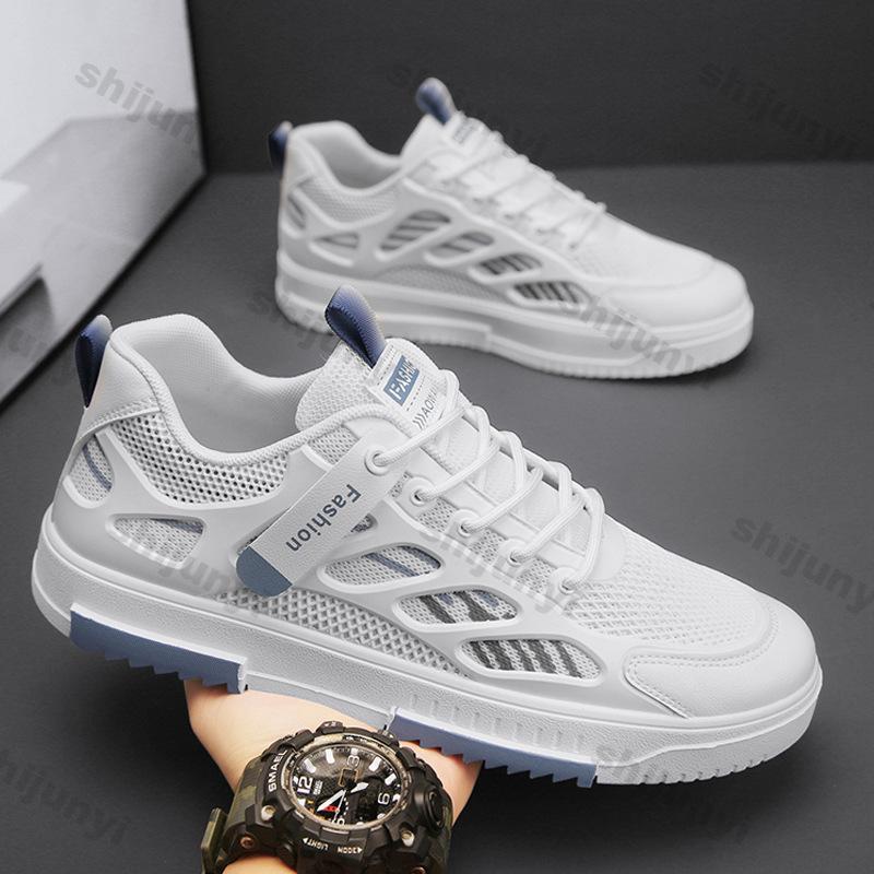 Fashion Men Shoes 2025 Spring Autumn New Fashion Breathable Mesh Non Slip Platform Sneakers Comfort Height Increase Sewing Casual Shoes