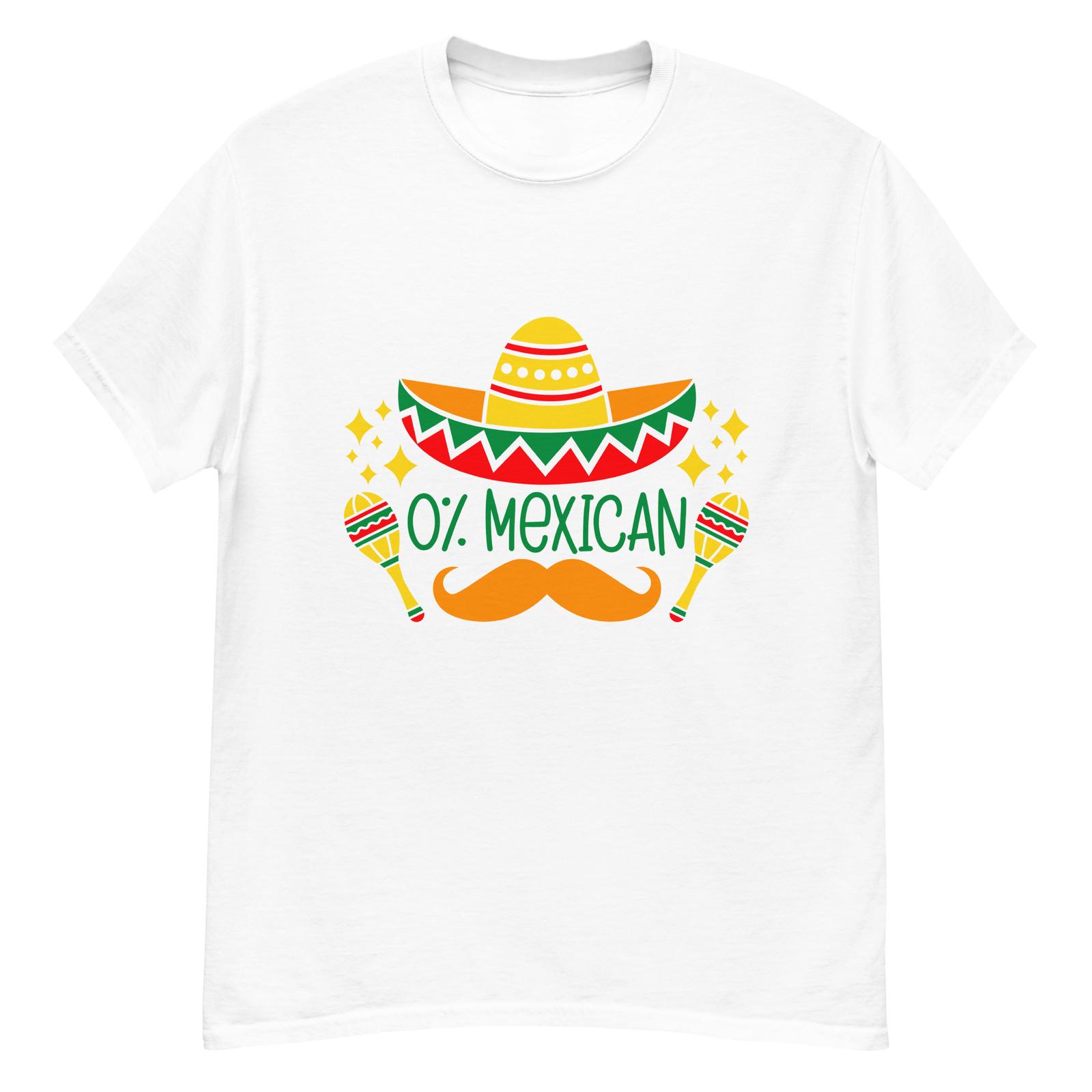 Мужская классическая футболка 0% мексиканская мужская одежда, черная футболка с коротким рукавом и круглым вырезом S