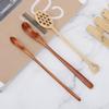 3Pcs Home Long Handle Wood Stirring Spoon Mixing Slotted Spoon for Coffee Milk Honey Use