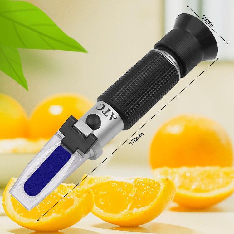 Handheld-Alkoholrefraktometer Zuckerwein-Konzentrationsmesser Dichtemesser 0-32% Alkohol Bier 0-32% Brix Trauben