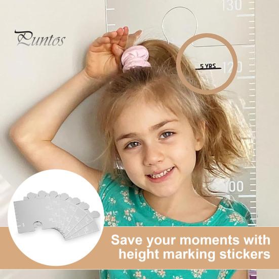 1/2/3Pcs Kids Growth Chart Mirror Dry Erase Board Children Room Nursery Bedroom Baby To Adults Boys Girls Wall Hanging Splicing Height Measurement
