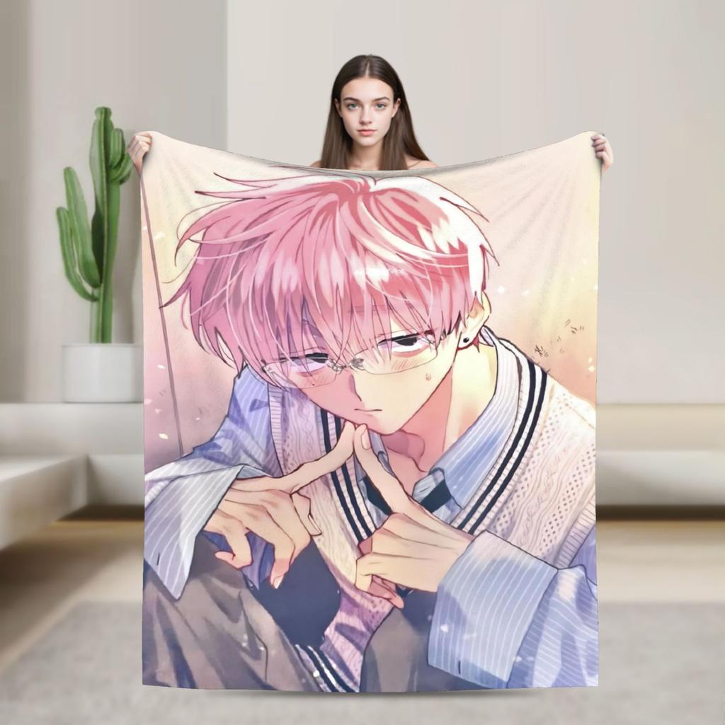 Y2K Tamon-kun Ima Blanket Soft Flannel Cozy Throw Blankets Machine Washable