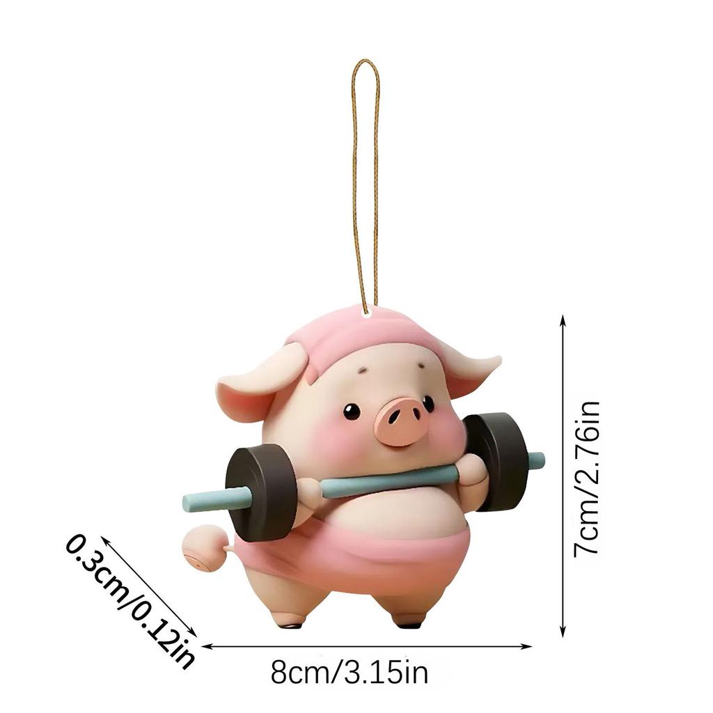 Interesting Acrylic Piglet Tag, Car Key Tag,Fashion Funny Pig Decorative Pendant Decoration,1 Pc Best Gift For Friends