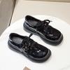 Small Leather Shoes Women's Summer New Leather Platform Fashion Casual Shoes Versatile and Versatile Big Head Shoes Large Size Women's Shoes