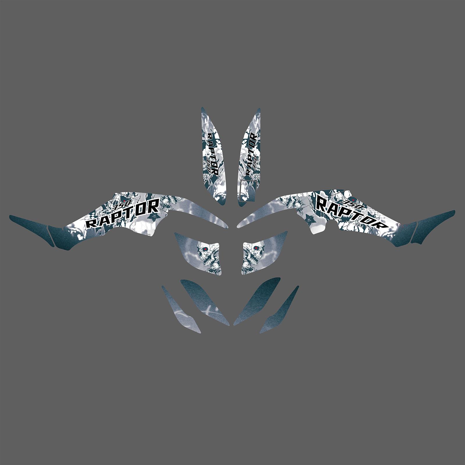 For Yamaha Raptor 350 YFM 350 2004-Present ATV Motorcycle Fairing Graphics Background Decals Sticker Kit Customize Personality