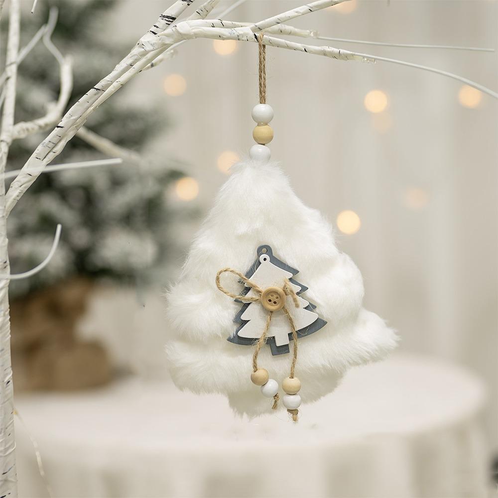 Cartoon Christmas Tree Pendant Plush Christmas Tree Heart Love Star Pendant Exquisite Christmas Socks