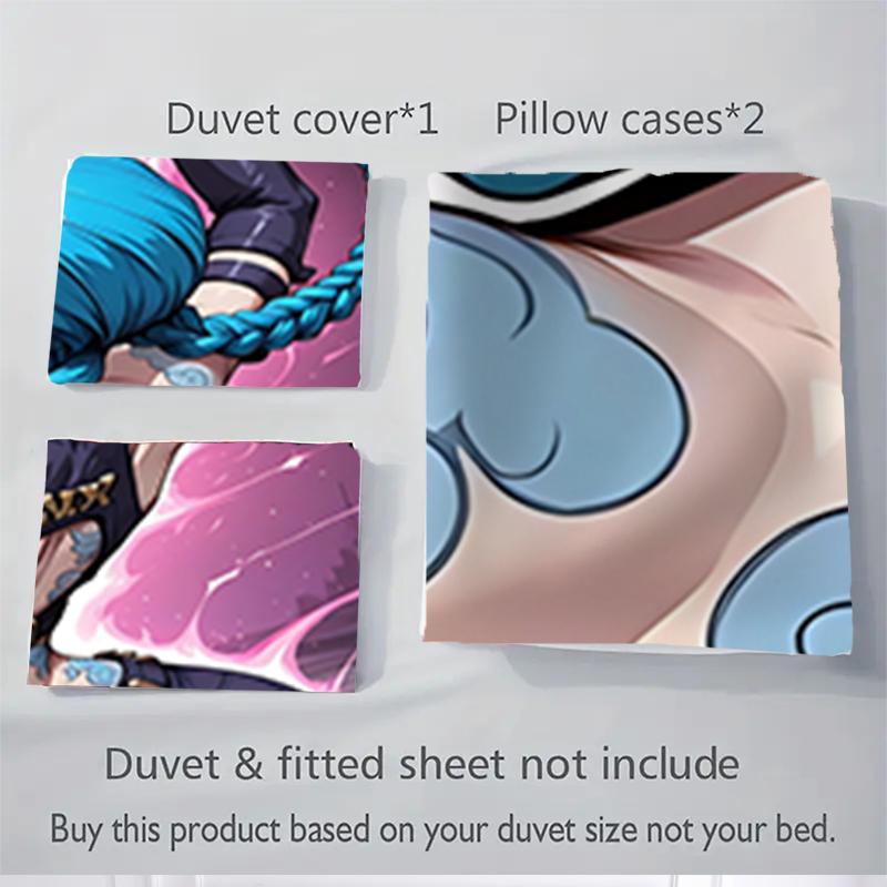 3Pcs Blue Hair Warrior Bedding Sets For All Sizes New 3D Printed Bed Cover Comforter Duvet Cover Pillowcase Bedroom Decoration