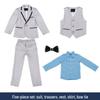 Autumn & Winter Boys' Three-Piece Suit: Handsome Blazer, Light-Colored for Baby's First Birthday/Flower Boy/Performance