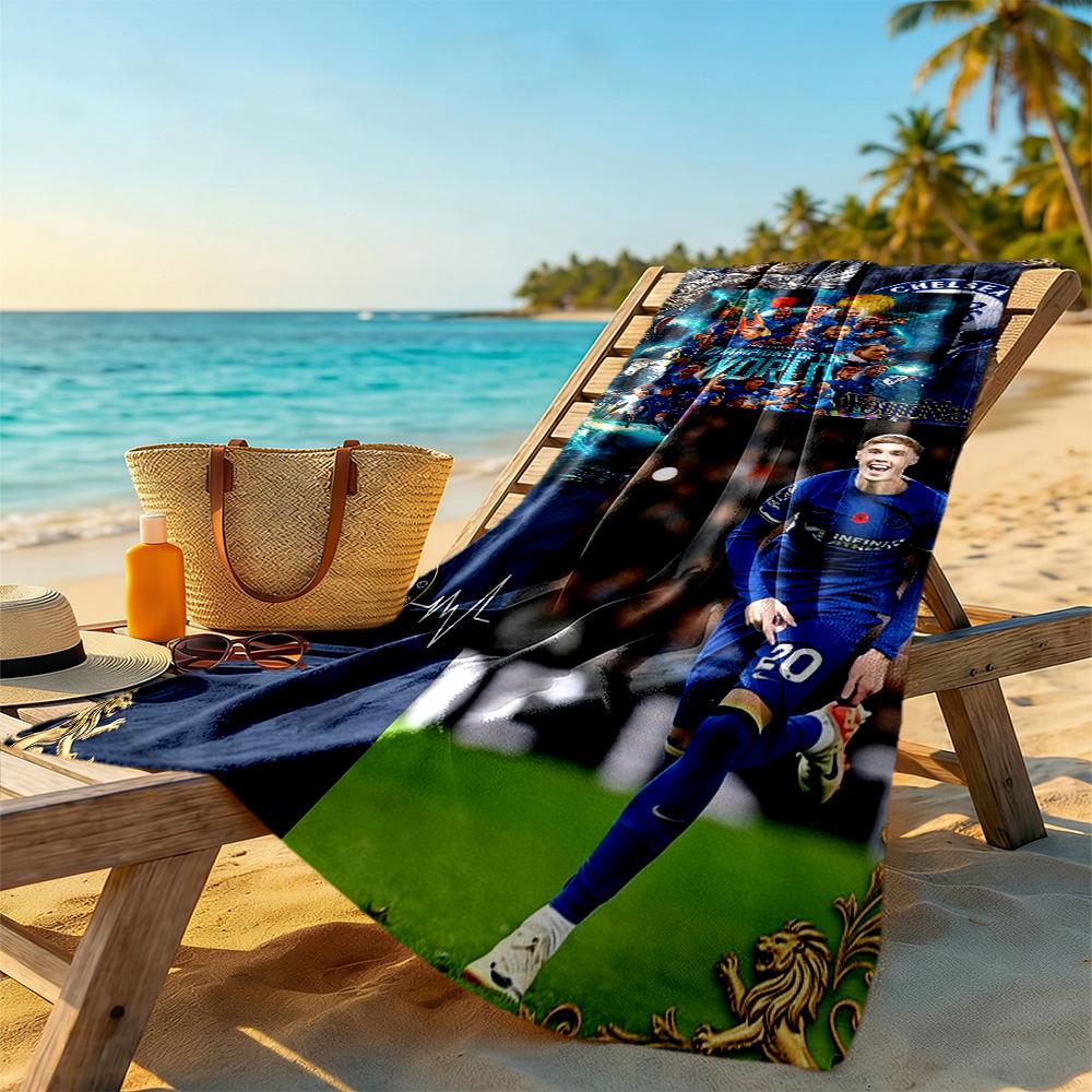 Chelsea Customizable Name Beach Towel Super Soft & Absorbent Perfect for Traveling Yoga Camping and Swimming
