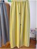 Plus Size High Waist Slimming Sweatpants - Spring New Style, Extra Large, Casual Drawstring, Straight Wide Leg for Women