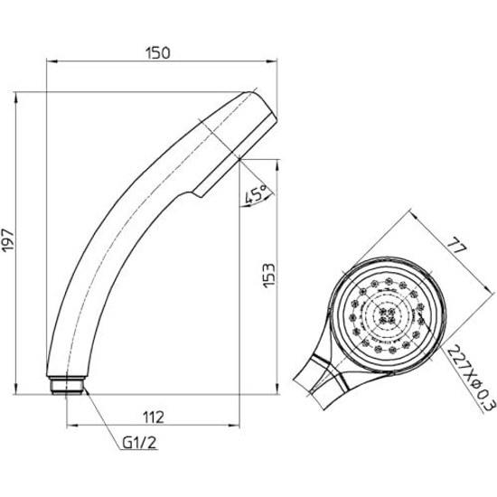 SANEI Shower Head Rainy Basic Water Saving Rate 40 Ultra Fine Flow Increased Pressure Stainless Plate White Made Japan PS310-80XA-WA2