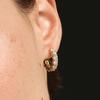 Glittering Golden Hoop Earrings (Midium)