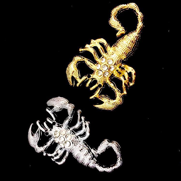 

«Наклейки на автомобиль из металла с бриллиантами в виде лобстера и скорпиона — 3D стерео персональные забавные наклейки со царапинами» Scorpion серебряный