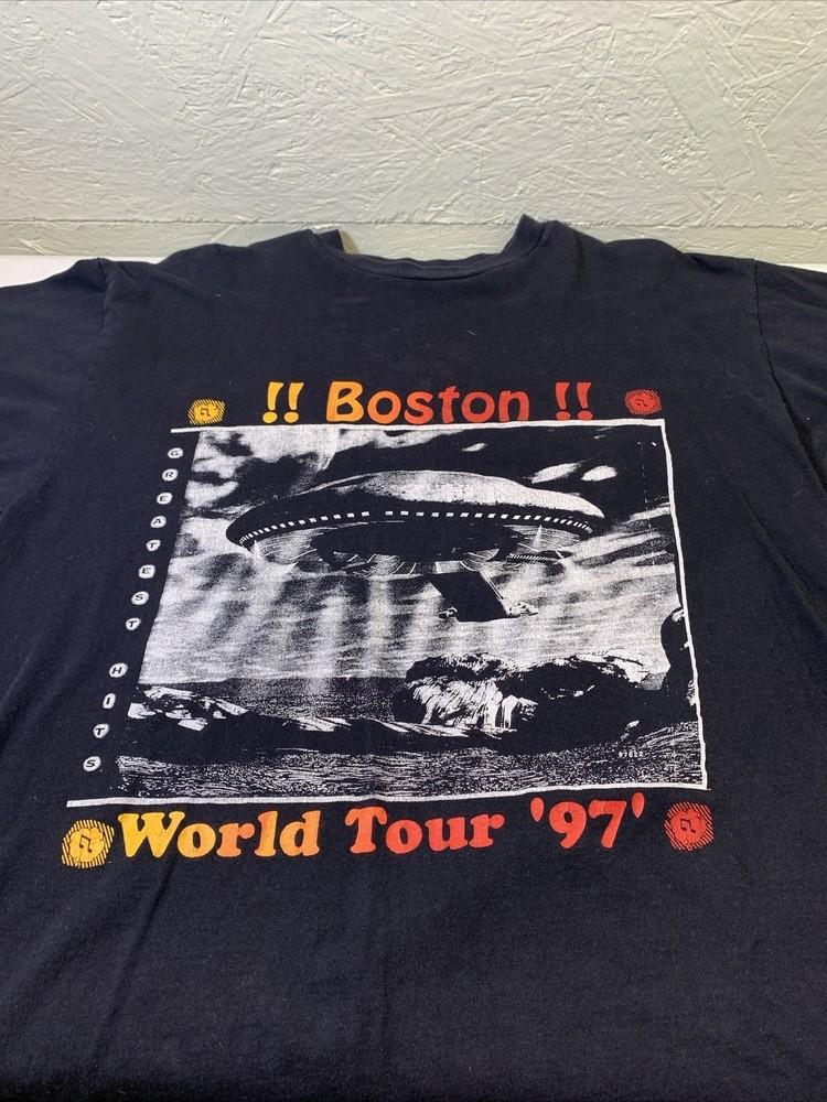 

Vintage Boston Rock Band 1997 World Tour Concert TShirt 2 sided reprint PA8738 Unisex T-Shirt XL
