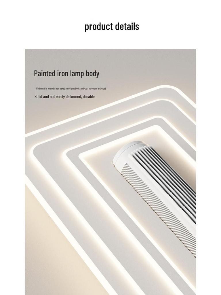 Customized Smart Leafless Ceiling Fan Light - Modern Tricolor with Voice Control for Living Room or Bedroom.