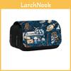 Bolsa de Almacenamiento de Papelería de Doble Capa con Dibujos de Harry Potter para Estudiantes y Material Escolar