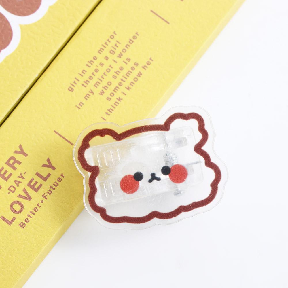 School Stationery Letter Clip Cartoon Snacks Sealing Clip Binder Clips Transparent Clip Paper Clip