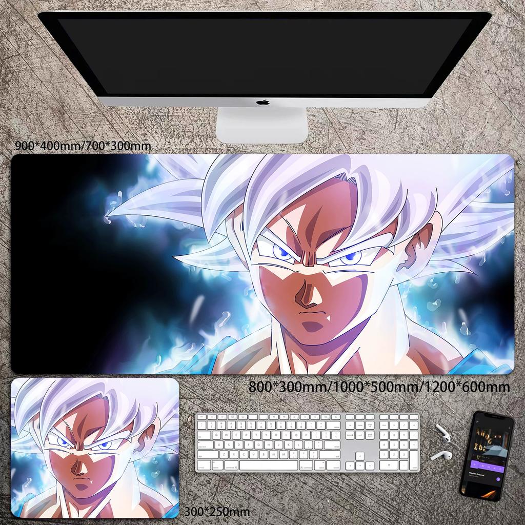 Skórzana podkładka pod mysz do biura Wysoka rozdzielczość Drukowanie Dragon Ball Mata na biurko Uroczy Son Goku Zablokowana krawędź Duży Pogrubiony Mata na biurko komputerowe Podkładka do pisania Klawiatura