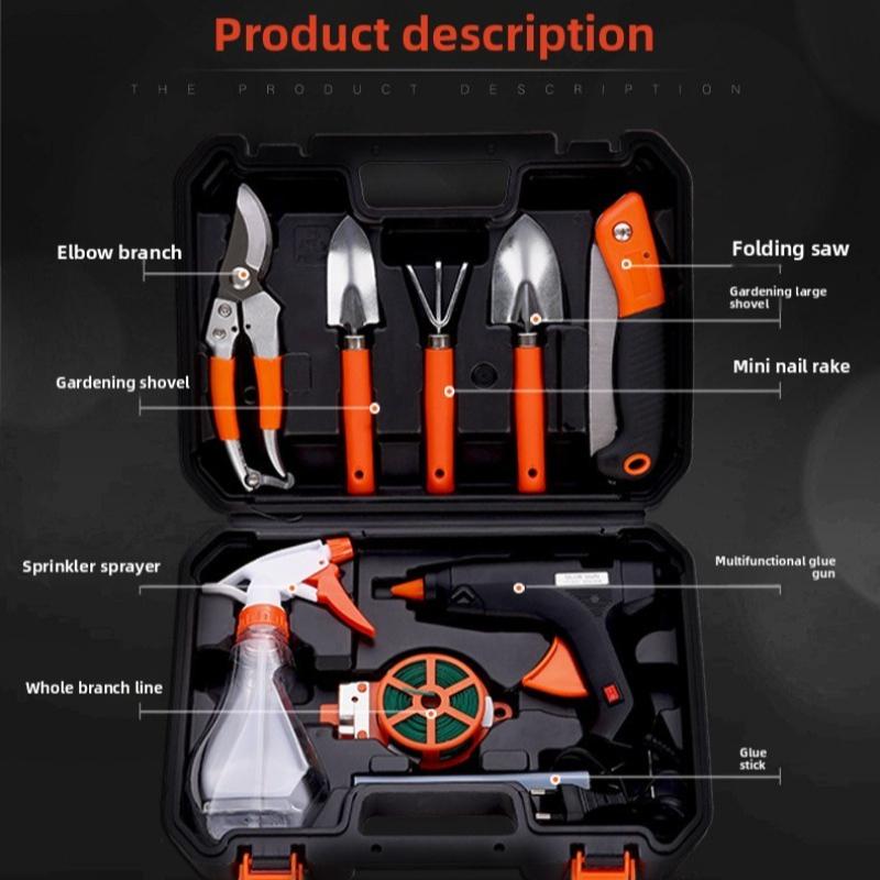 9PCS Manual Hardware Tool Set, Woodworking Electric Toolbox, Household Combination Set
