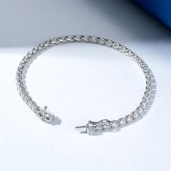 14K Carat 1 Lab-Grown Diamond Tennis Bracelet 17cm Lab-Grown Diamond