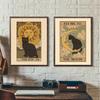 Vintage Mond Kaiserin Sonne Liebe Tod Katze Tarotkarte Poster Leinwandgemälde Wandkunst Bilder Heim Eingang Bar Café Dekor