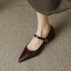 New Four-season Casual Women's Single Shoes Solid Color Pointed Head Light Mouth Low-top Rubber Soft Sole Large Size Shoes Women's Lazy Shoes
