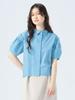 Beams Heart Shirt with Shoulder Big One Size Women's S/S Tucks, Shirt, SAX,