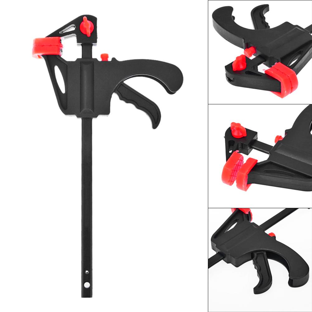 Adjustable Handheld Woodworking Spreader DIY Gadget Tool Ratchet Quick Release Clip Kit 4 inch Mini F Clamp Woodworking Clamp