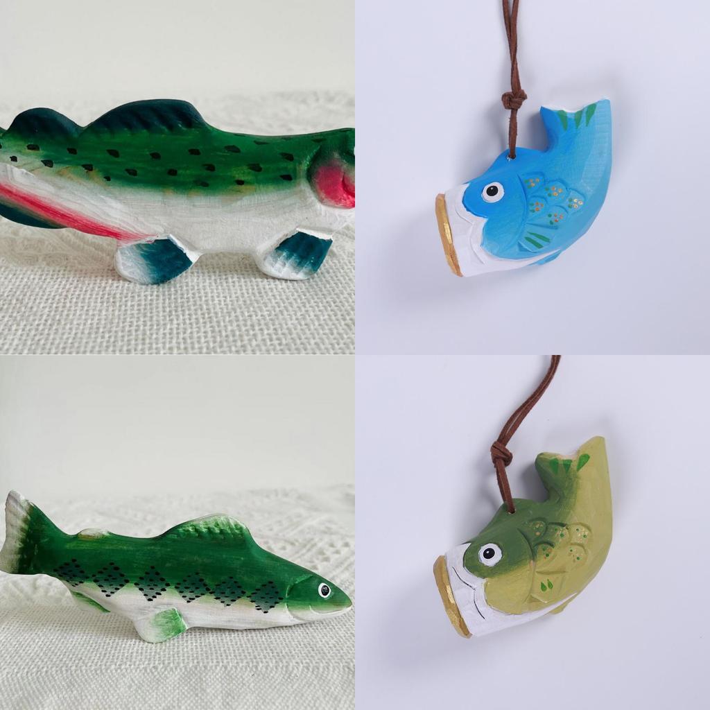 Modern Minimalist Wooden Fish Decor Gift For Home Office Celebration