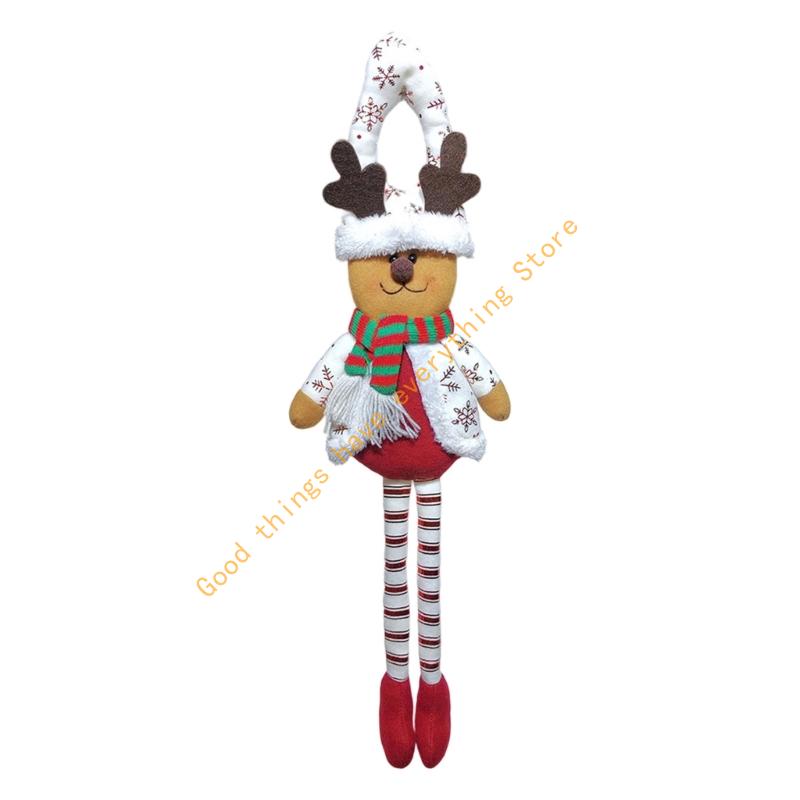 Christmas Doll Door Hanging Decoration for Christmas Tree Front Door Shelf Curtain Indoor and Outdoor Holiday Decoration 55KF