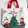 2026 Weihnachtsgeschenktaschen für Kinder Geschenk-Leinentasche Weihnachten Heiligabend Handtasche Geschenke Karamelläpfel Spielzeug Verpackungstasche für Kind