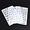 1 Sheet Painting Scrapbooking Hollow Letter Alphabet Design Plastic Educational Drawing Board for Kids