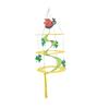 Spirale à vent - EDEN - Coccinelle et Fleurs - Jaune - Nylon/Plastique - Hauteur 110 cm