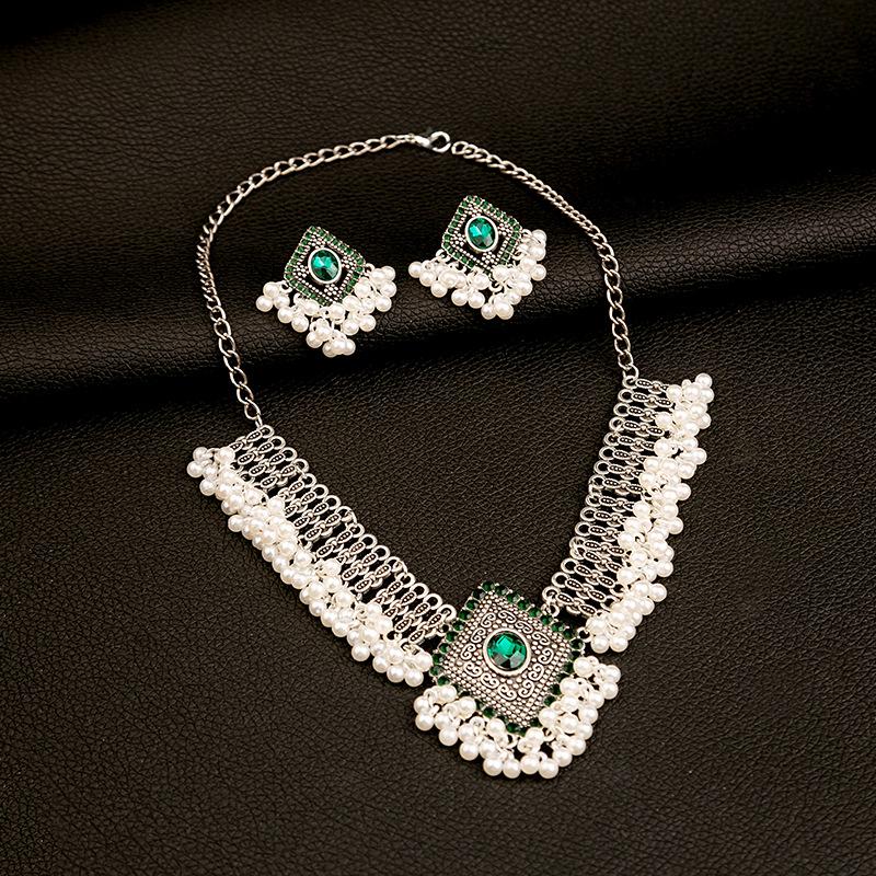 SKEDS New Arrival Bohemian Style Women Luxury Rhinestone Necklaces Earrings Trendy Lady Travel Party Jewelry Accessories Gift