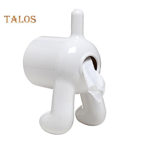 

Диспенсер для туалетной бумаги, держатель для рулона туалетной бумаги в форме собачьего окуня, настенный органайзер для салфеток, коробка для туалетной бумаги для любителей собак, декор для ванной комнаты белый