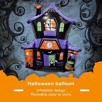 Helovino balionas Juokingas baisus moliūgų skeletas voras ragana vaiduoklio namo formos daugkartinio naudojimo nepralaidi aliuminio plėvelė pripučiamas žaislas su balionu vaikams