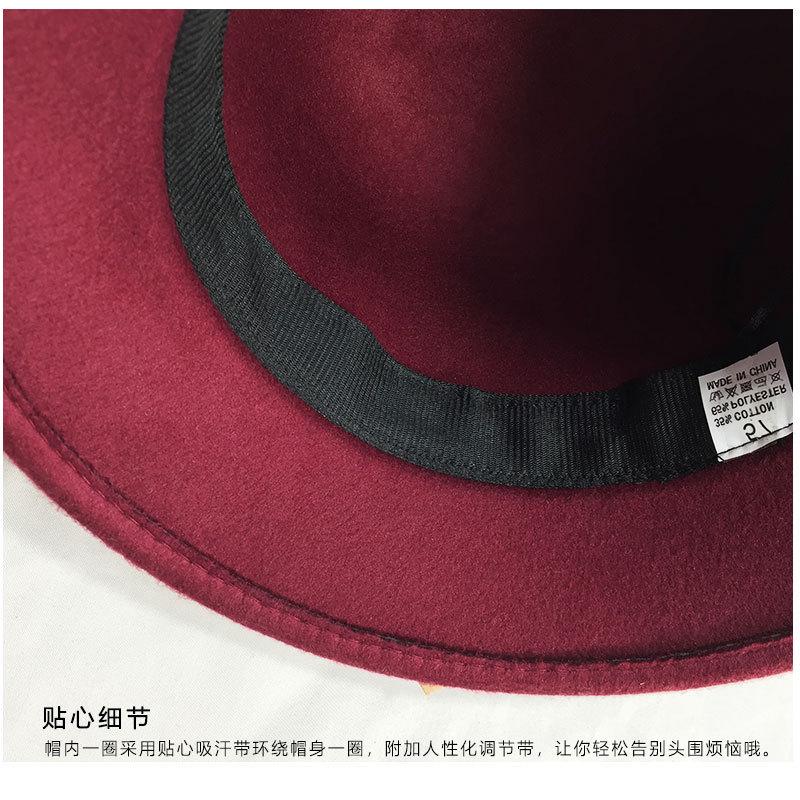 Autumn and winter hat women's British dome wool top hat women's new retro versatile bucket hat basin hat tide