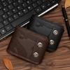 Men's Short Wallet: Multi-Card Slots with Double Magnetic Buckle and US Dollar Money Clip