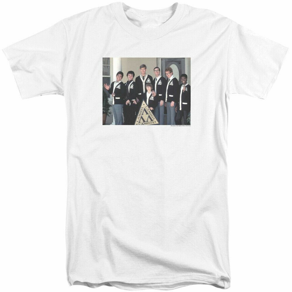 26 Revenge of the Nerds Nerd Group T Shirt Mens Licensed Movie Tee Tri Lambda White Unisex T-Shirt M