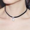Ruili Pearl Neck Ring Retro Collar Women's Japan and Korea Harajuku Pendant Leather Short Neck Chain Trend Accessories