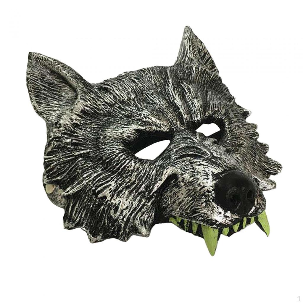 Scary WereMask Wolfs Mask Novelty Creative Props Comfortable Fancy Dress Half Face Costume for