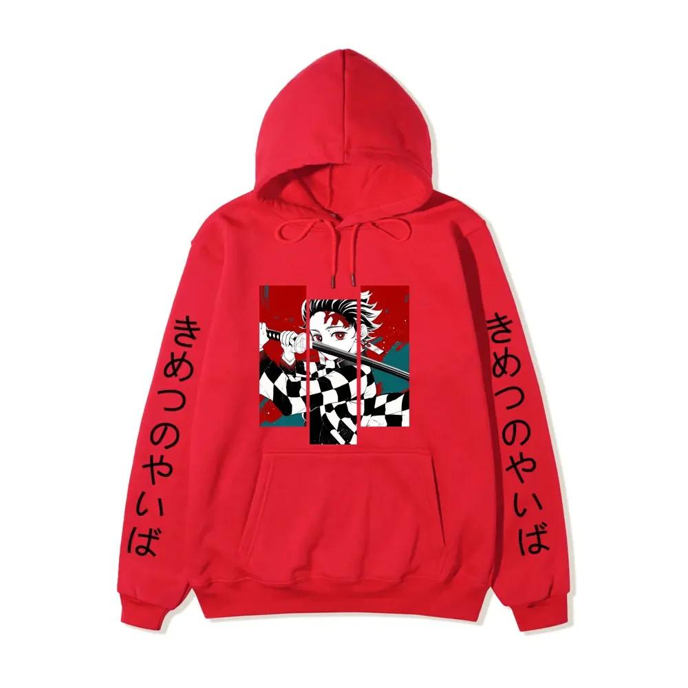 Autumn Winter Anime Printed Hoodies Autumn Harajuku Sweatshirts Oversize Casual Long Sleeve Pullover Casual Print Streetwear