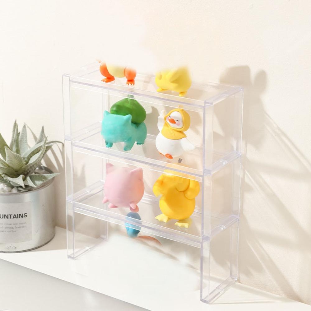 Transparent Desktop Display Rack Stackable Organizing Rack  Handmade Paper Cup Cake
