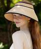 Tatiana Serena Natural Raffia Ribbon Wide Sun Visor Ht8182