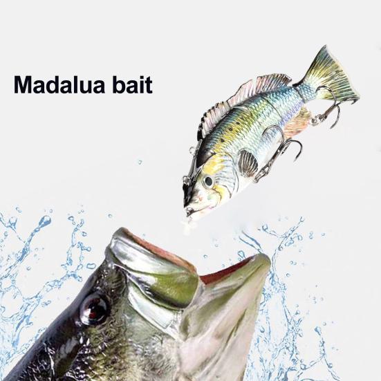 13.5CM/39.3G/54G Electric Multi-Jointed Fishing Lure with Float USB Rechargeable LED Luminous Swimbait Robotic Artificial Bait Fishing Accessories