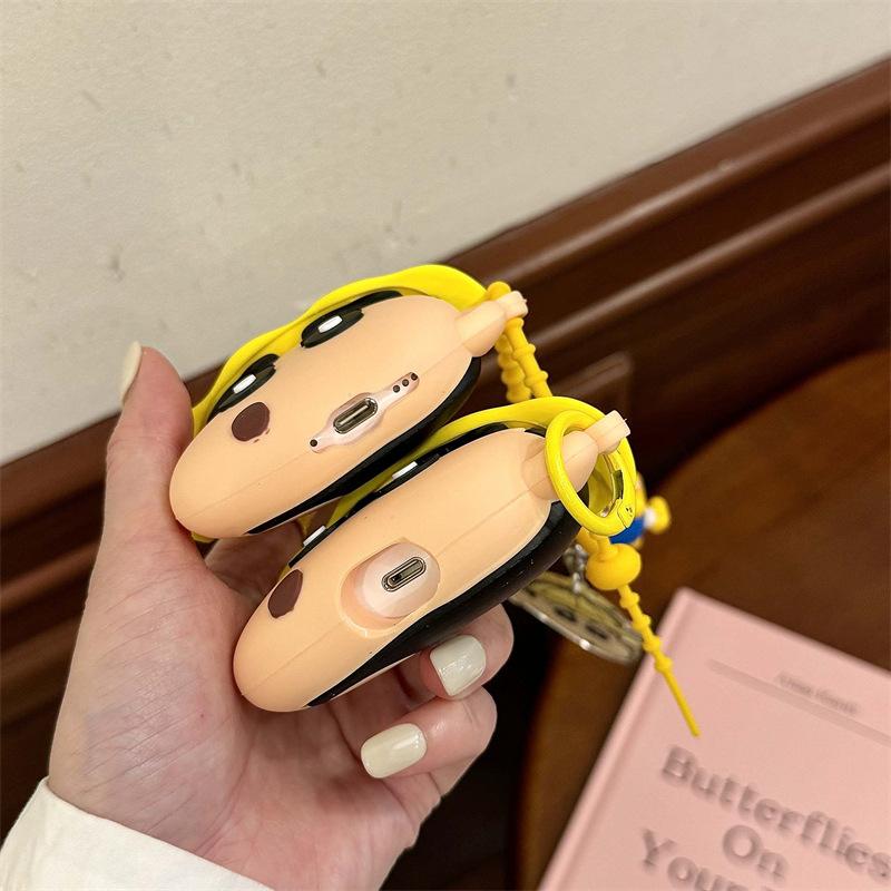 Cute yellow hat Xiaoxin AirPods Pro protective case, Apple 1/1/Pro 1st generation Bluetooth earphones, silicone soft case
