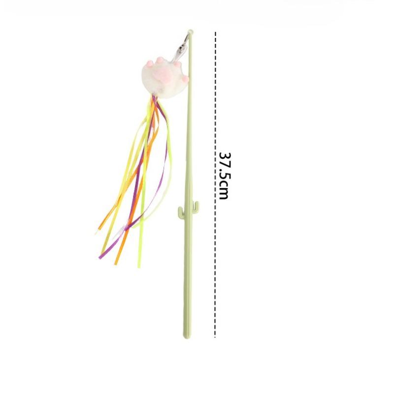 Cat Interactive Toy Funny Cat Claw Teasing Stick Kitten Teasing Stick Bite Resistant Sound Toy Cat Supplies