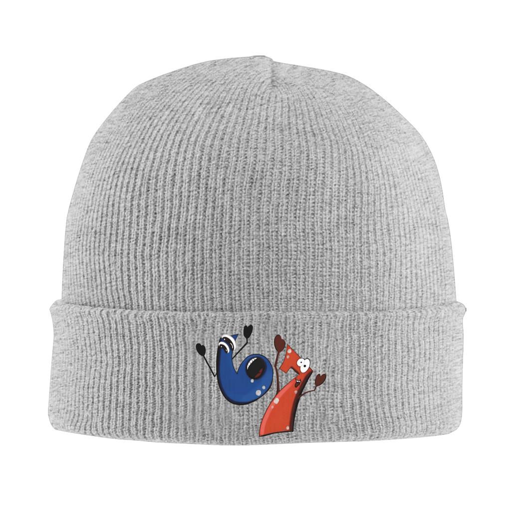 Gen Alpha Slang Funny 67 Meme Knitted Hat  Beanie Hats Kpop Warm Soft Unisex Adult Bonnet Hats Autumn Custom Cool Caps Gift