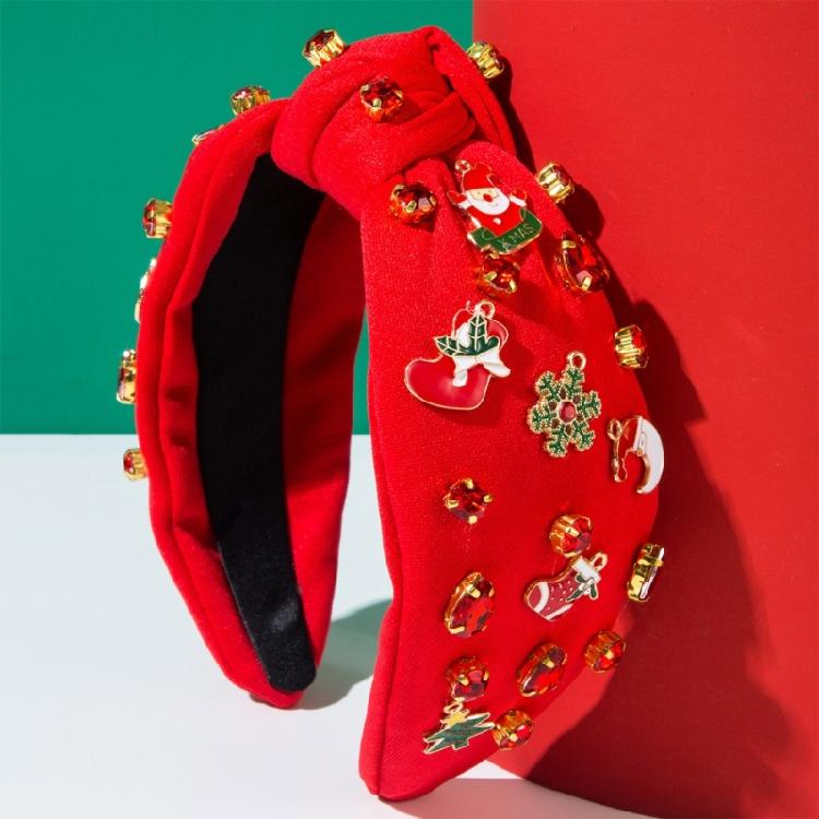 Weihnachts-Haarreif Blingbling Karaoke-Party Kostüm Weihnachtsknoten-Stirnband